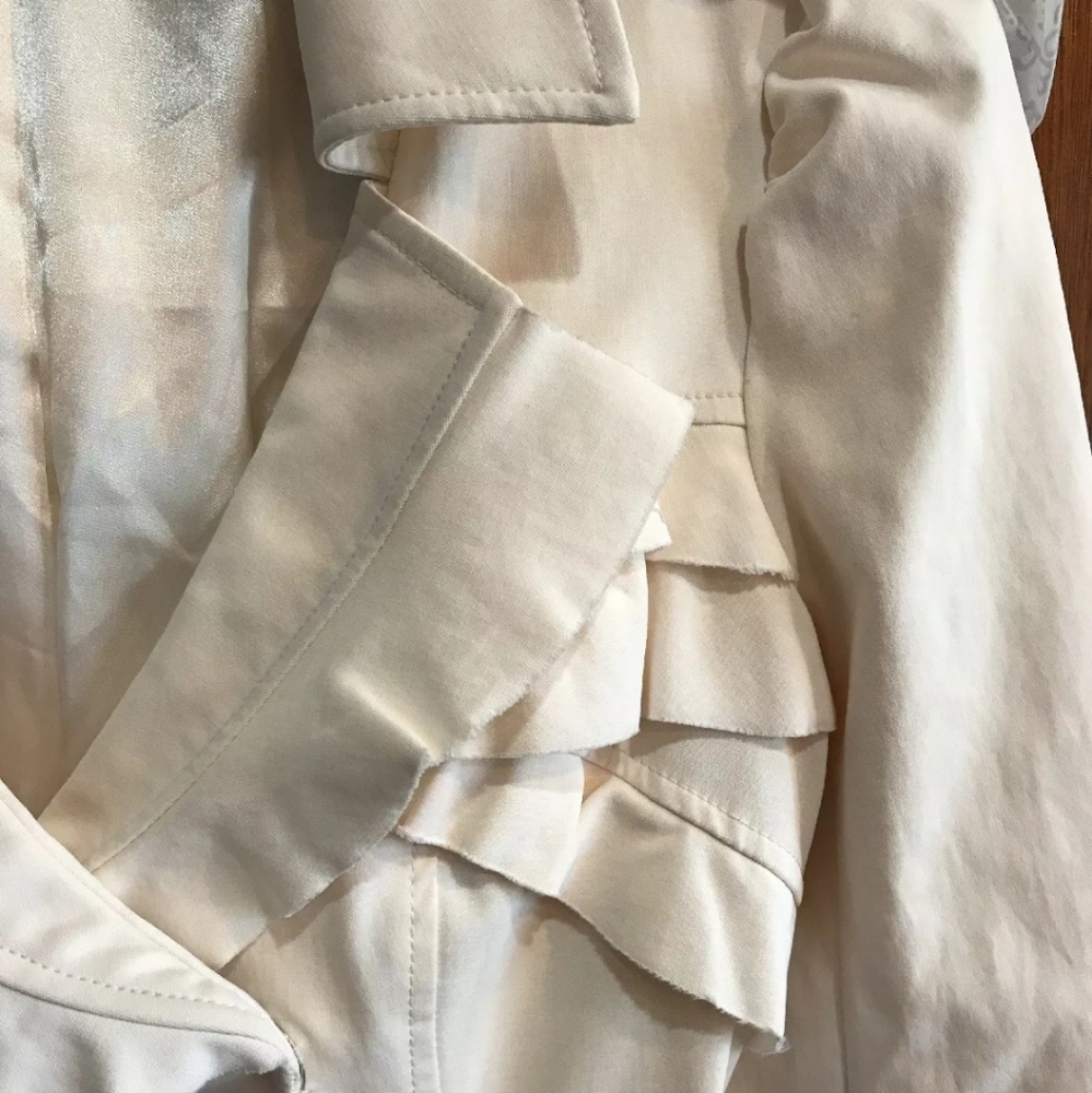 Bebe Ruffle Trench Coat - Picture 2 of 4